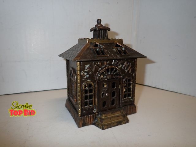 Lot 59-14259 - Antique Cast Iron "State Bank" Still Bank by Kenton, early 1900s - Highly Sought After by Collectors...