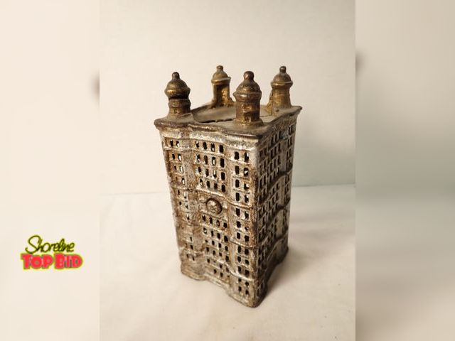 Lot 59-21157 - A.C. Williams Cast Iron Sky Scraper Still Bank 1900-31, Great Condition. Est. Value $50-$160