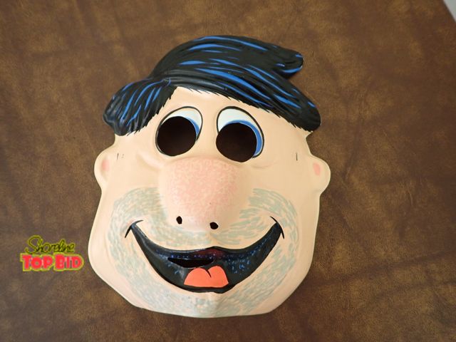 Lot 59-39792 - Vintage 1973 Fred Flinstone Ben Cooper Halloween Mask, Plastic