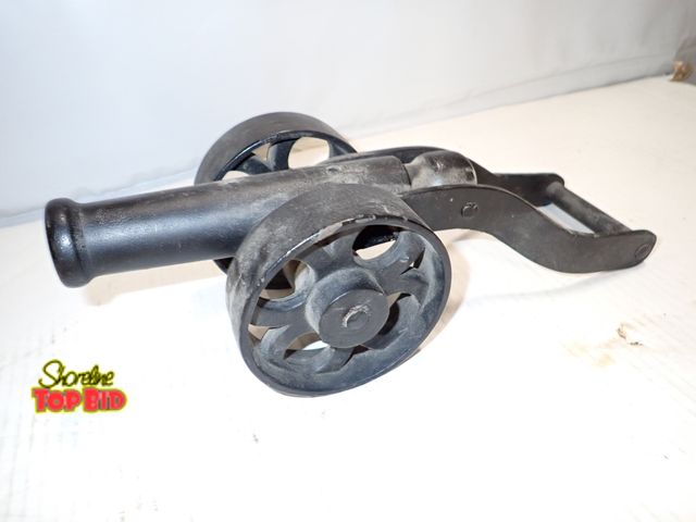 Lot 59-10257 - Antique Cast Iron Signal Cannon 12 1/2" x 4 3/4"