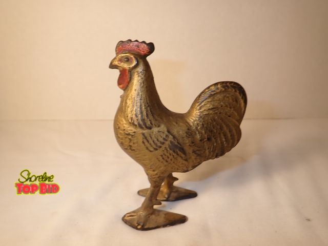 Lot 59-20068 - Antique Cast Iron Rooster Still Coin Bank 4.75" tall, circa 1910-1934. Est. Value $100-$200