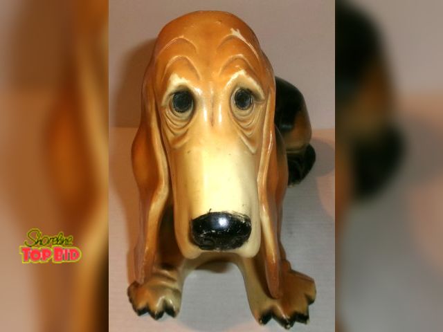 Lot 59-74480 - PLEASE ADOPT ME! Vintage Axelrod the Basset Hound "Worry Dog" savings bank, which was used as an adv...