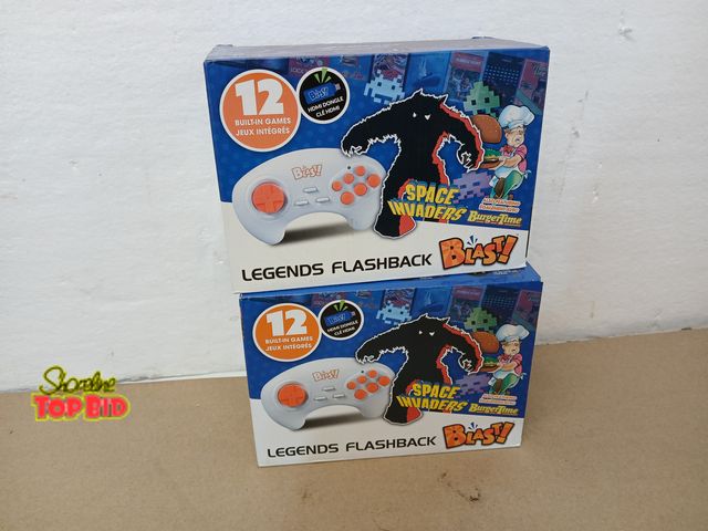Lot 59-71026 - 2 Blast! Legends Flashback HDMI Plug &amp; Play 12 Games Space Invaders