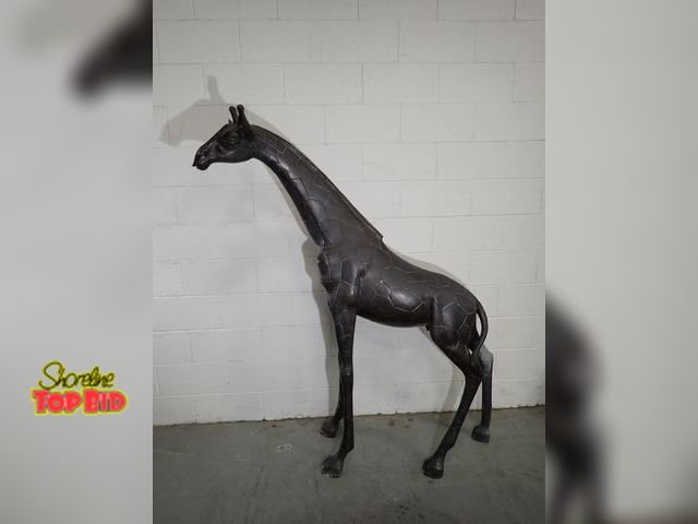 Lot 59-10134 - Huge Bronze Giraffe Sculpture 68" tall - Match to Lot 10143. Estimated value $2,900.00 +
