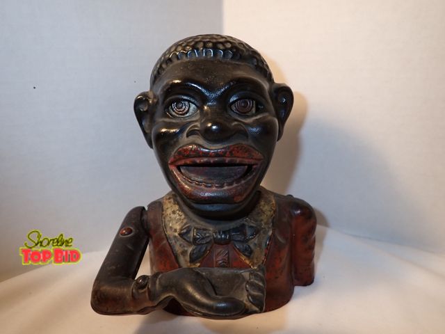 Lot 59-13110 - Antique Cast Iron "Jolly N" Black Americana Shepard Hardware Co. Value $200 - $600+