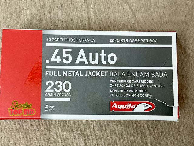 Lot 59-83021 - .45 Auto 230 grain- full metal jacket- qty 50-*new