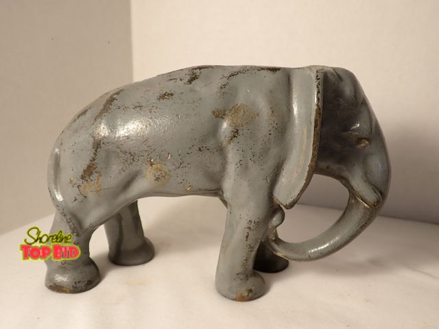 Lot 59-21000 - Antique Cast Iron Elephant Still Bank by Arcade, Est. Value $50 to $180, 5" x 7"