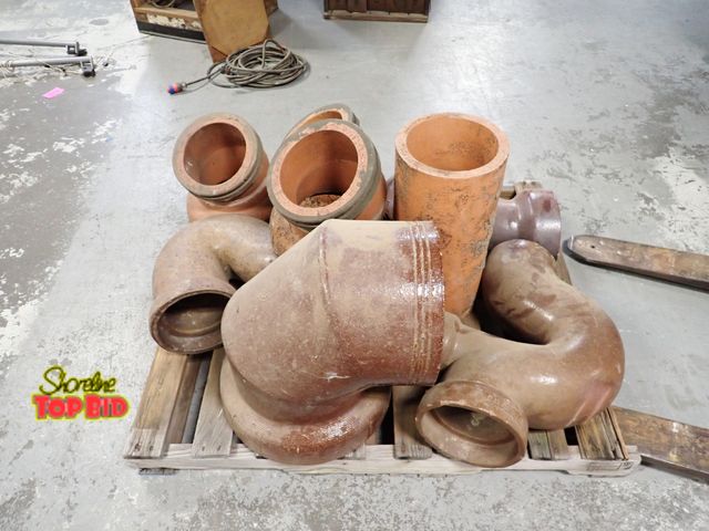 Lot 59-13041 - Various Antique Vitrified Clay Sewage &amp; Drainage Pipe Connectors - Awesome Yard Art/Planters