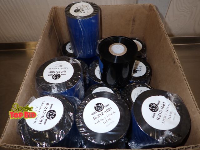 Lot 59-13000 - 18 Rolls Black Rhino Wax Thermal Transfer Ribbon