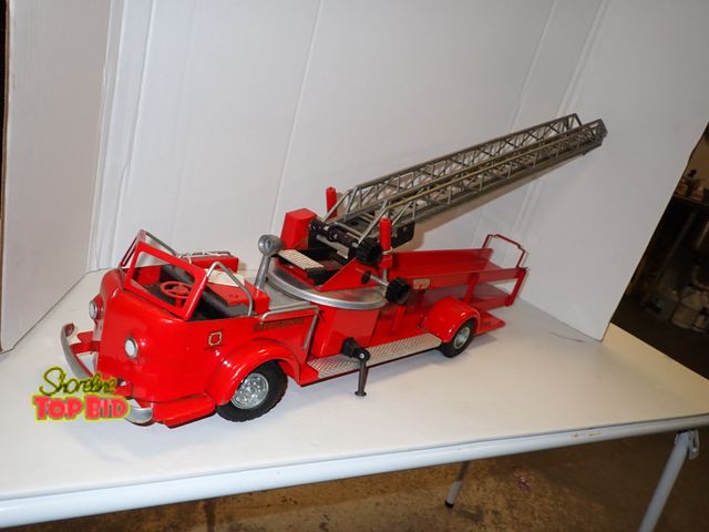 Lot 59-96015 - Doepke Model Toys Fire Ladder Truck 35" long
