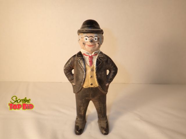 Lot 59-20203 - Antique Cast Iron "Rich Man" or "Foxy Grandpa" Coin Bank by A.C. Williams or Hubley, early 1900s, Es...