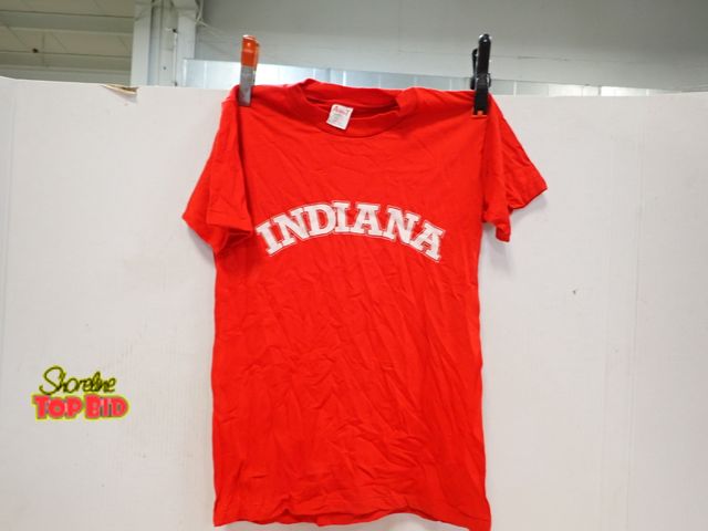 Lot 59-13141 - New Old Stock Vintage 1980s-1990s Vibrant Red Style Indiana University T-Shirt- Size Medium, Made in...