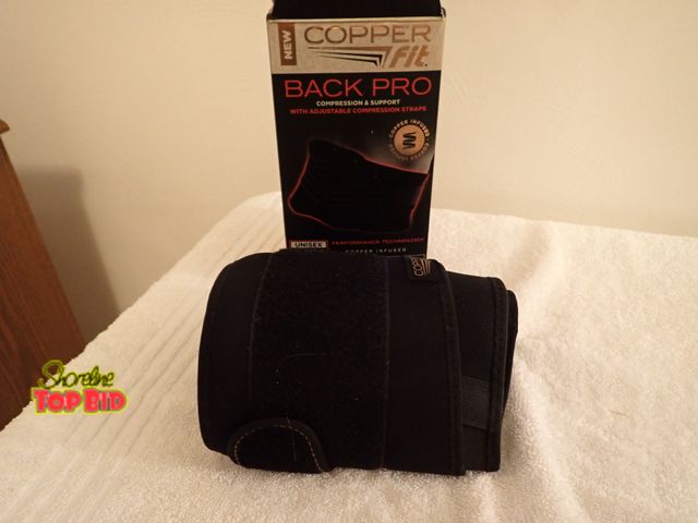 Lot 59-43290 - Copper Fit Back Pro Compression Support, Gently Used, S/M