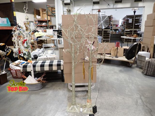 Lot 59-43197 - 2 Holiday Ornament Trees, Holiday Decor