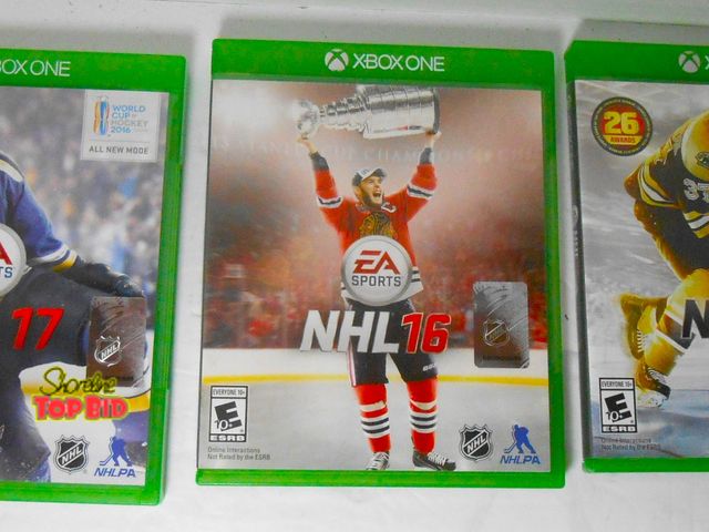 Lot 59-73925 - 3 Xbox One NHL Hockey Games - 15,16 &amp; 17.