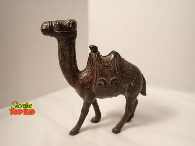 Lot 59-13111 - Antique Cast Iron Camel Still Bank by A.C. Williams 1920s, Value $25 - $65, 4 1/2" tall