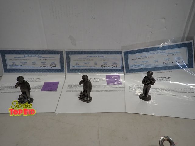 Lot 59-14522 - 3 Fine Pewter Sculptures with Certificates of Casting