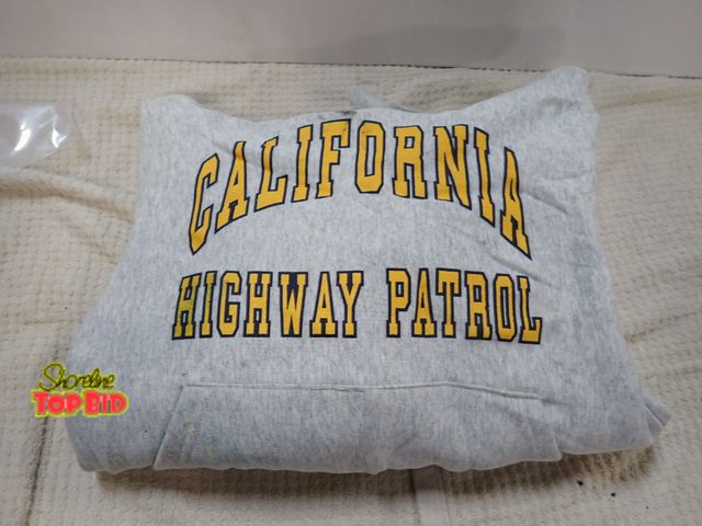 Lot 59-13133 - New Old Stock Vintage 1980s-1990s California Highway Patrol (CHP) Hoodie- Size Medium, Made in USA