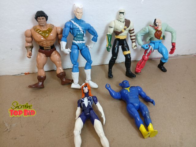 Lot 59-71034 - Lot Of 6 Vintage Action Figures Spider Women, Dr. Mocquino DC Comics, Fox Action