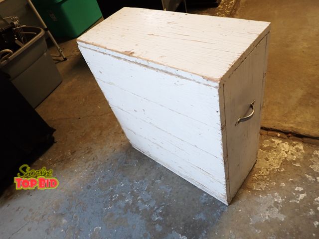 Lot 59-38333 - Primitive Storage Box with Handles 26" x 24" x 12"