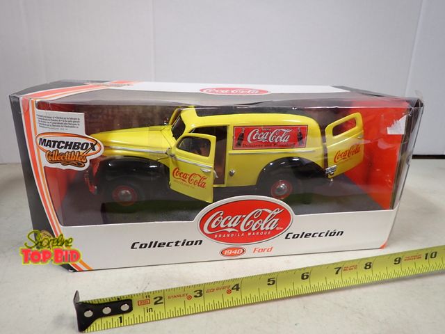 Lot 59-41187 - New Matchbox 1940 Ford with Coca-Cola Adv. Diecast