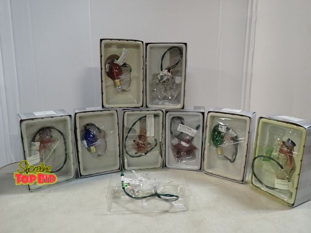 Lot 59-41696 - 9 Retired dept.56 Tiny bubble light up ornaments