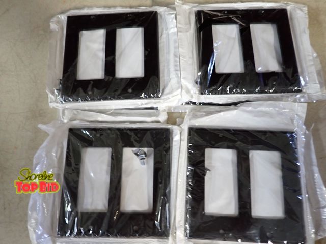 Lot 59-21215 - 12 Wall Switch Face Plates, Brushed Nickel (Doubles).  Benefits YMCA Camp Pendalouan