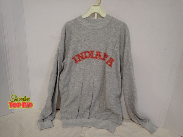 Lot 59-13159 - New Old Stock Vintage 1980s-1990s Crewneck Sweatshirt and Pants featuring Large Indiana &amp; Letter...
