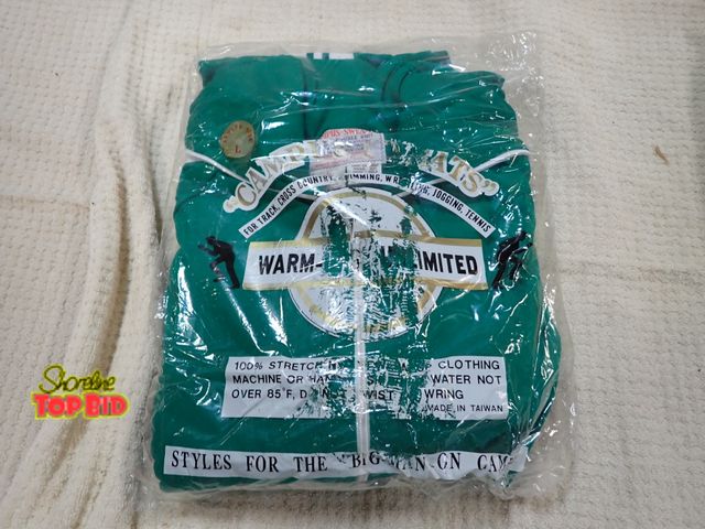 Lot 59-45072 - New Old Stock Vintage from 1970s Campus Sweats Warm Up Jacket and Pants Size Large in Original Packa...