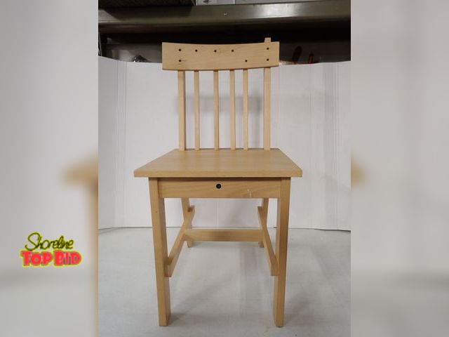 Lot 59-51018 - Natural Pine Chair with Spindle Back, Like New, 17" to Seat