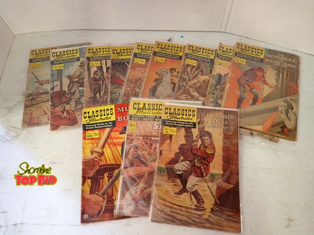 Lot 59-51052 - 12 Classic Illustrated Vintage Comic Books