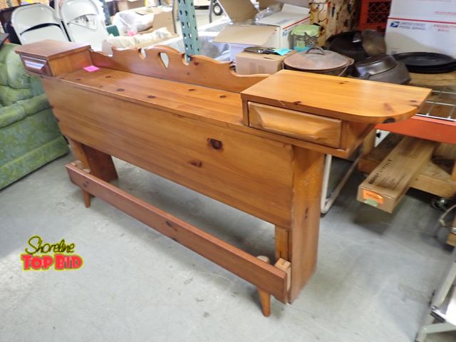 Lot 59-24066 - Hand Burnished Head &amp; Foot Board, Full-Size by Franklin Shockey Do. Lexington N.C. Mid-Century