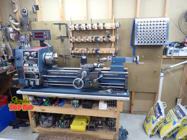 Lot 59-18045 - Enco 12" x 36" Gear Head Lathe, Quick Change Tooling, 21 Tooling Adapters, 4 - 3 Draw Chuck, 8" Chuc...
