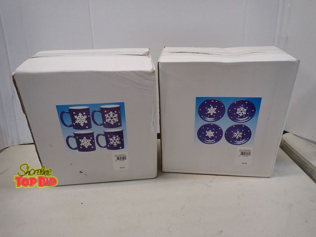 Lot 59-41587 - Never Used Holiday Mug &amp; Plates - Set of 4