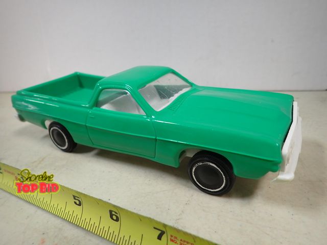 Lot 59-41131 - Green Ford Ranchero Toy Plastic Vintage 1960s Model Car 9" long
