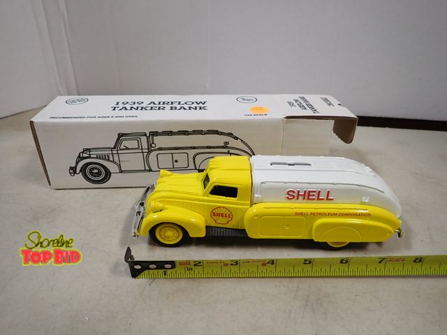 Lot 59-41149 - 1939 Airflow Tanker Bank Diecast 8" long 1/34 Scale by Ertl, Mint with Box