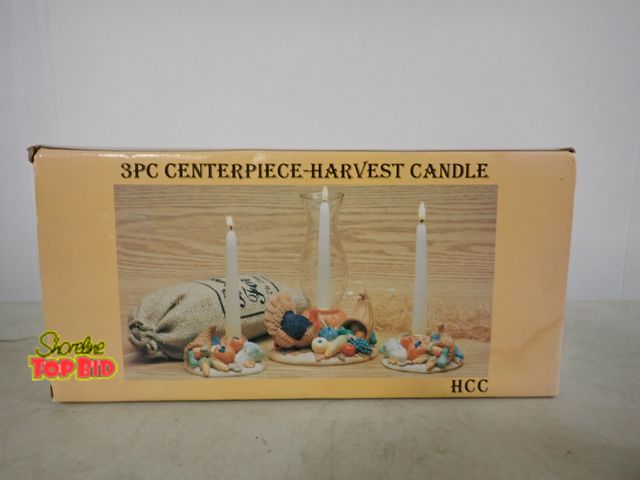 Lot 59-33529 - 3 Pc. Centerpiece Harvest Candle Set
