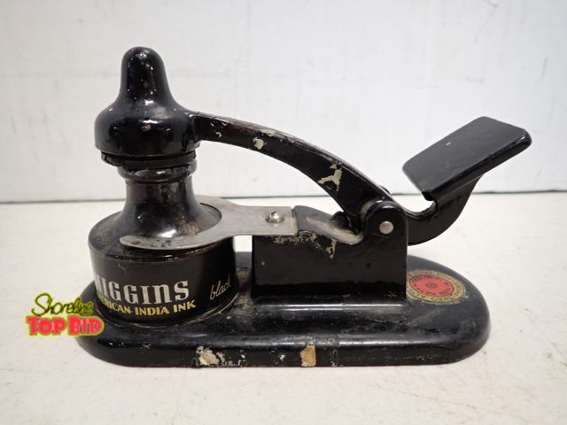 Lot 59-14219 - Antique 1930s Theo A Heneder &amp; Sons Cast Iron Telegraph Inkwell, includes a Higgins of Brooklyn ...
