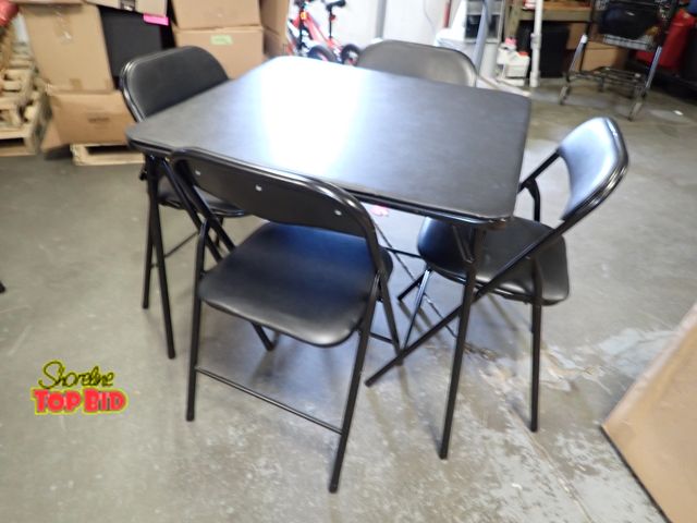 Lot 59-43200 - Card Table With 4 Folding Chairs