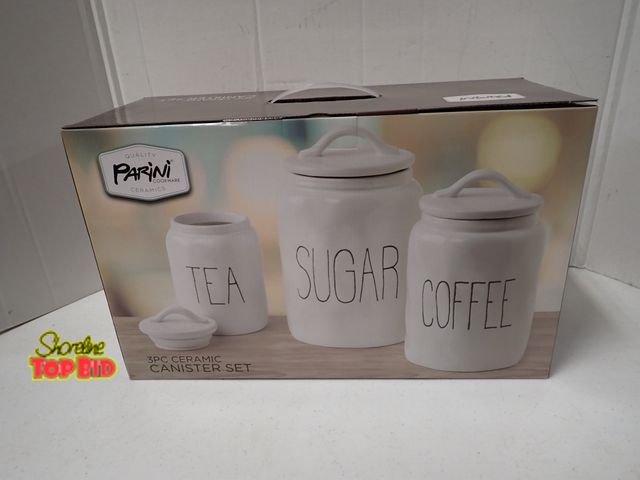 Lot 59-21471 - 3-pc Ceramic Canister Set