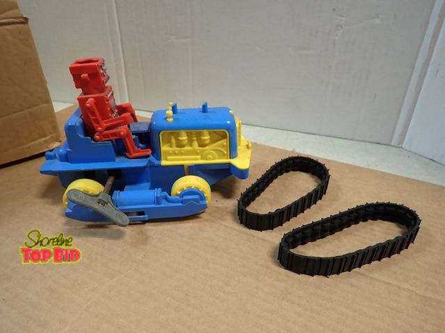 Lot 59-20081 - 1950s Robert the Robot Bulldozer Wind Up Toy, Ideal Toys, Works