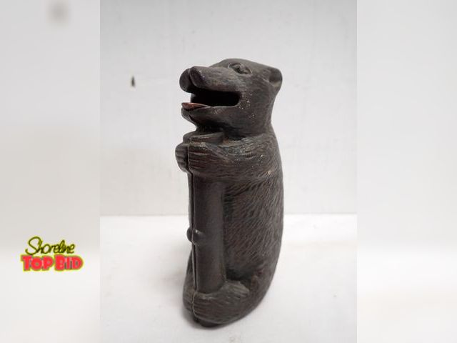 Lot 59-14080 - Antique Bear in Tree Mechanical Bank, Cast Iron, Dates back to the mid 1880s