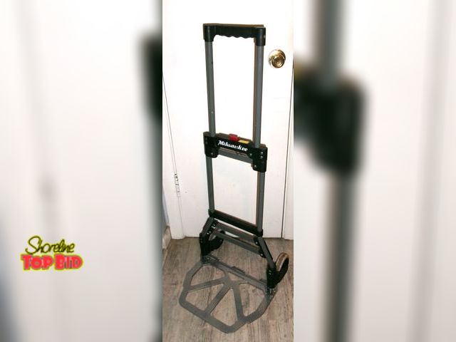 Lot 59-74554 - Milwaukee Folding Hand Truck Dolly Cart 150 lb Capacity Convertible Fold Up - preowned - Fully Funct...