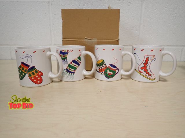 Lot 59-41335 - Set of 4 Holiday Mugs