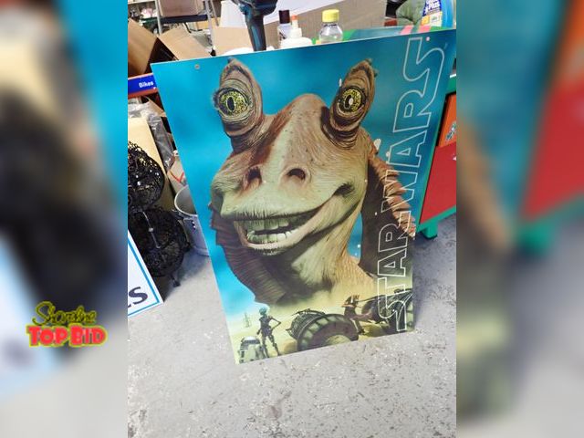 Lot 59-24055 - Star Wars Double Sided Vintage Movie Advertisement Placard 36" x 24"