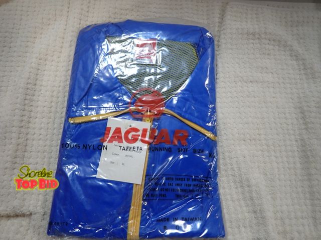 Lot 59-45182 - New Old Stock Vintage from 1970s to 1980s Jaguar 100% Nylon Taffeta Running Suit Size XLarge, in Ori...