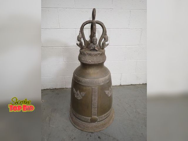 Lot 59-10131 - Remarkable Antique Asian Cast Bronze Temple Bell, from Indonesia this Superb Bell Dates to the Early...