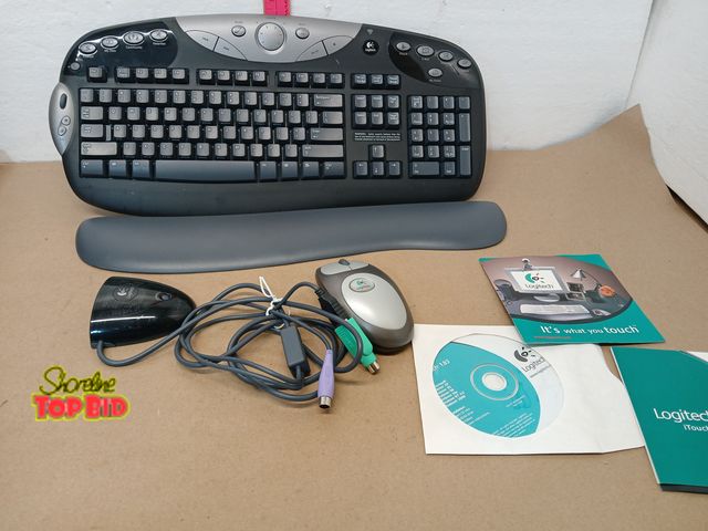 Lot 59-71052 - Logitech Y re20 Keyboard Vintage Logitech Y-re20 Wireless Cordless Keyboard