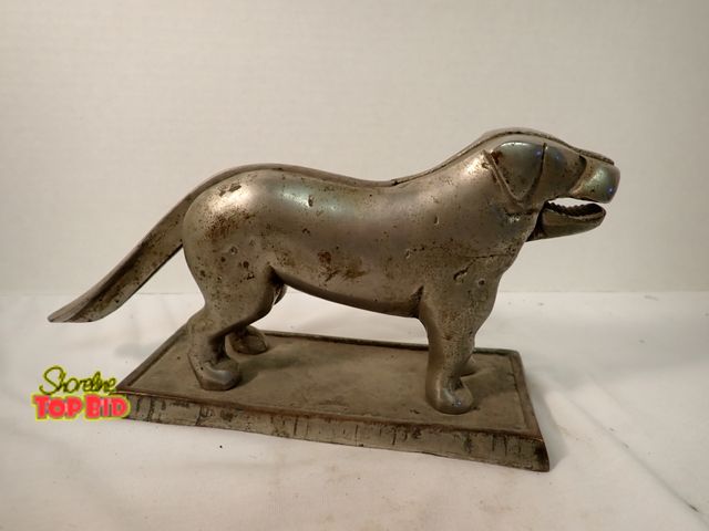 Lot 59-13120 - Antique Dog Nutcracker "Old Dog Tray" Crafted from Heavy, Solid Cast Iron Finished with a Polished N...