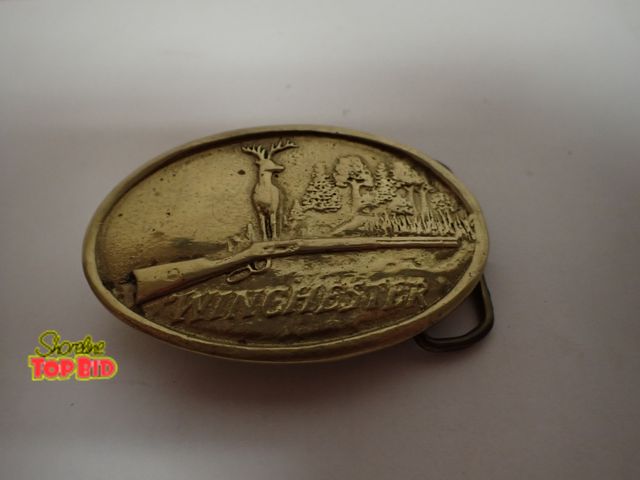 Lot 59-30003 - Solid Brass Vintage Winchester Belt Buckle